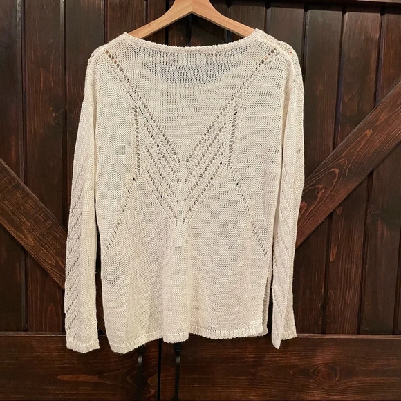Elizabeth and James open knit sweater cream 6091 - Picture 4 of 7